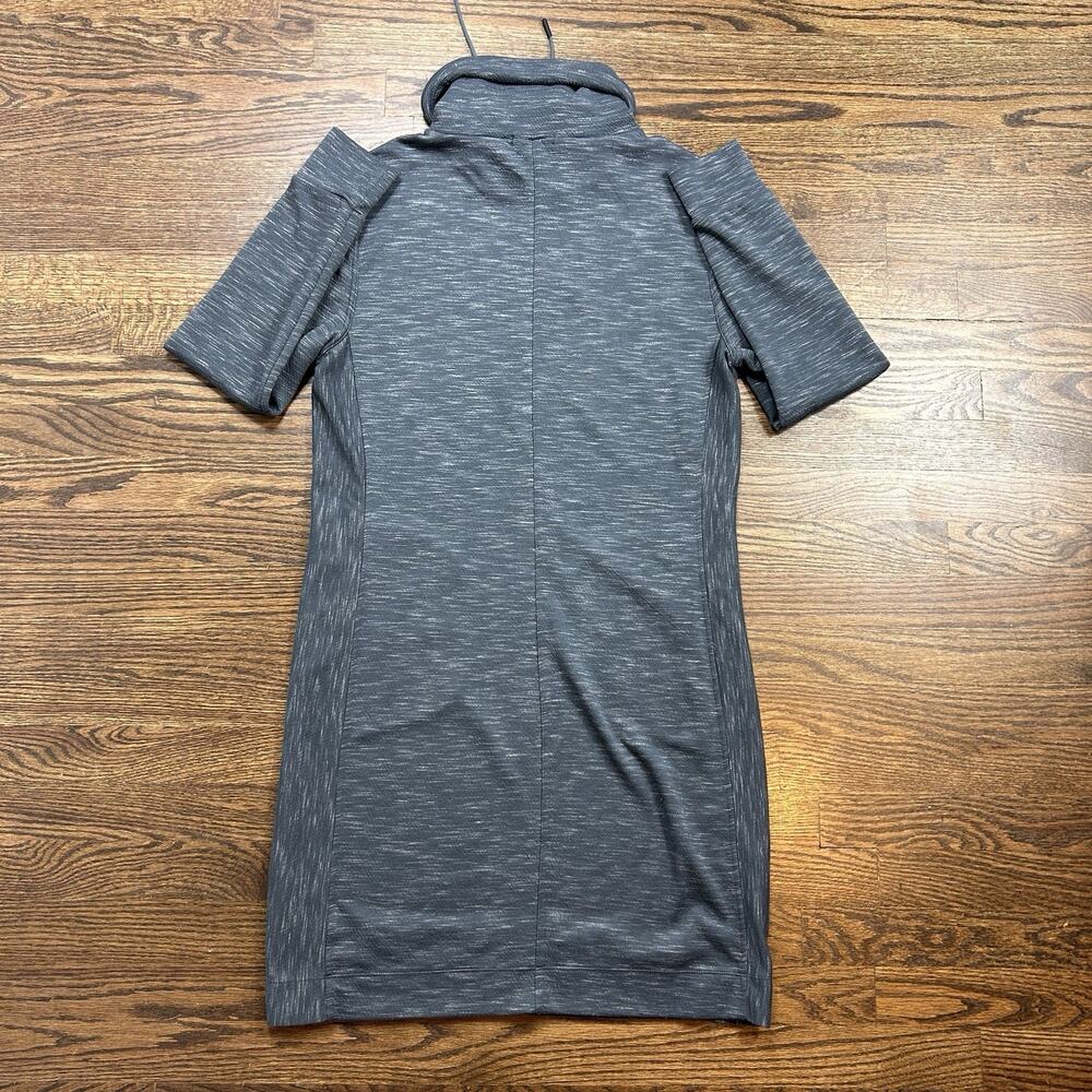 PrAna Sunrise Dress Womens Medium Gray Cowl Neck Long Sleeve Pockets Knit Casual - Picture 9 of 9